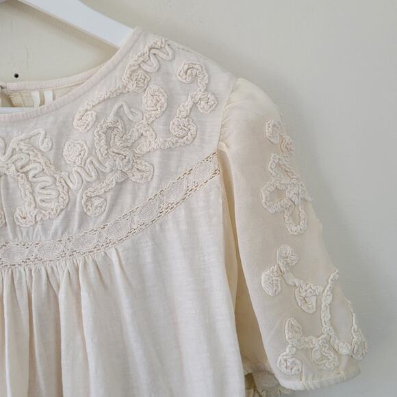 Anthropologie Delilah Ruffled Top Ivory Small - Picture 4 of 8